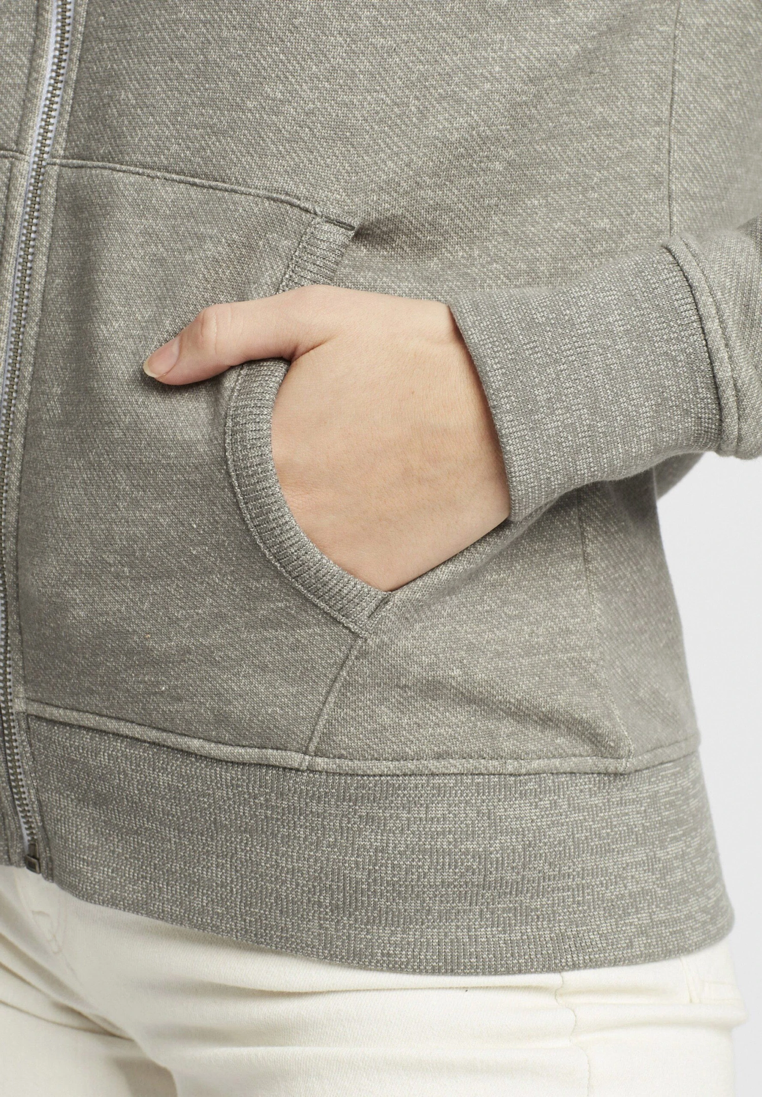 OXMO Celia - Sudadera Con Cremallera - Medium Grey Melange 5 OXMO Celia - Sudadera Con Cremallera - Medium Grey Melange - Imagen 5