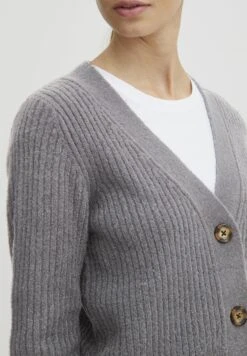 OXMO Oxnorene - Chaqueta De Punto - Mid Grey Melange -OXMO Tienda de ventas 1f72103aa7ad440c9a81dcc6b4873878