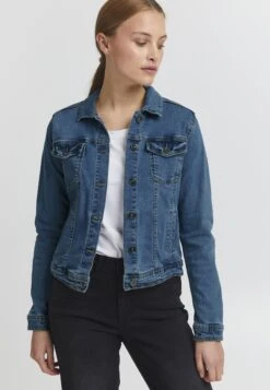 OXMO Oxfria - Chaqueta Vaquera - Mid Blue Denim