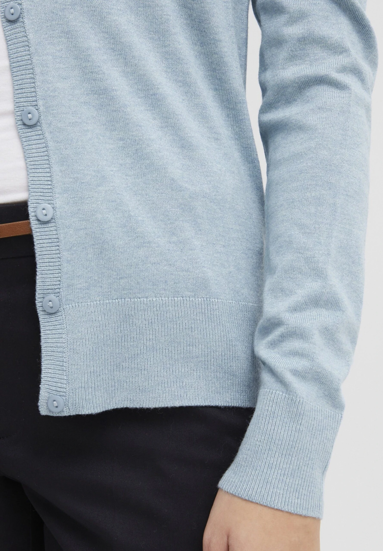 OXMO Oxhelene - Chaqueta De Punto - Blue Bell Melange 5 OXMO Oxhelene - Chaqueta De Punto - Blue Bell Melange - Imagen 5