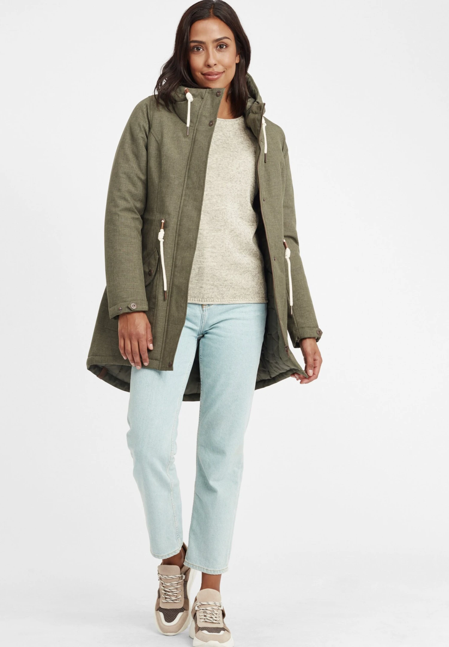 OXMO Oxmelly - Abrigo De Invierno - Dusty Olive 2 OXMO Oxmelly - Abrigo De Invierno - Dusty Olive - Imagen 2