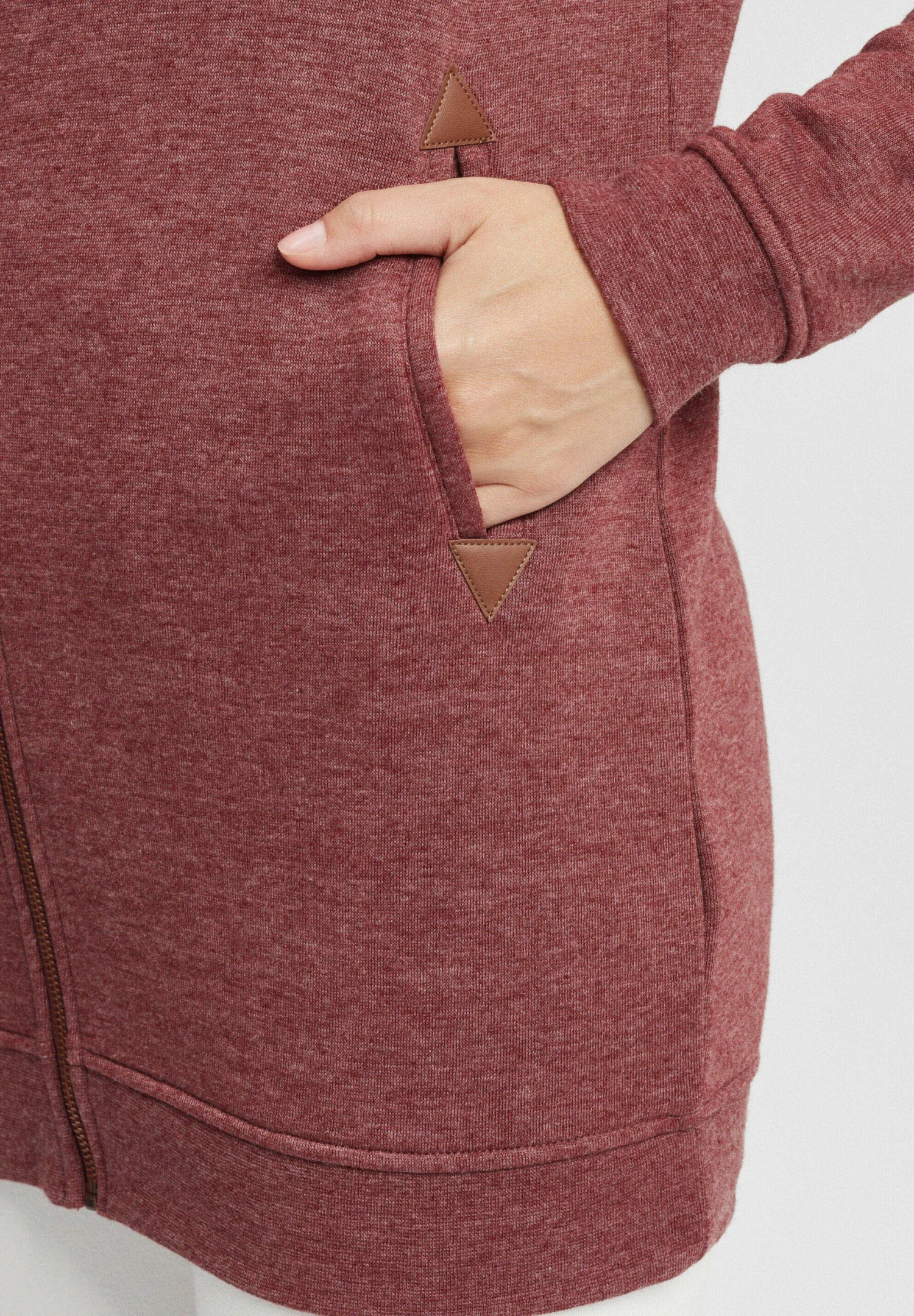 OXMO Oxvicky - Sudadera Con Cremallera - Wine R Mel 5 OXMO Oxvicky - Sudadera Con Cremallera - Wine R Mel - Imagen 5