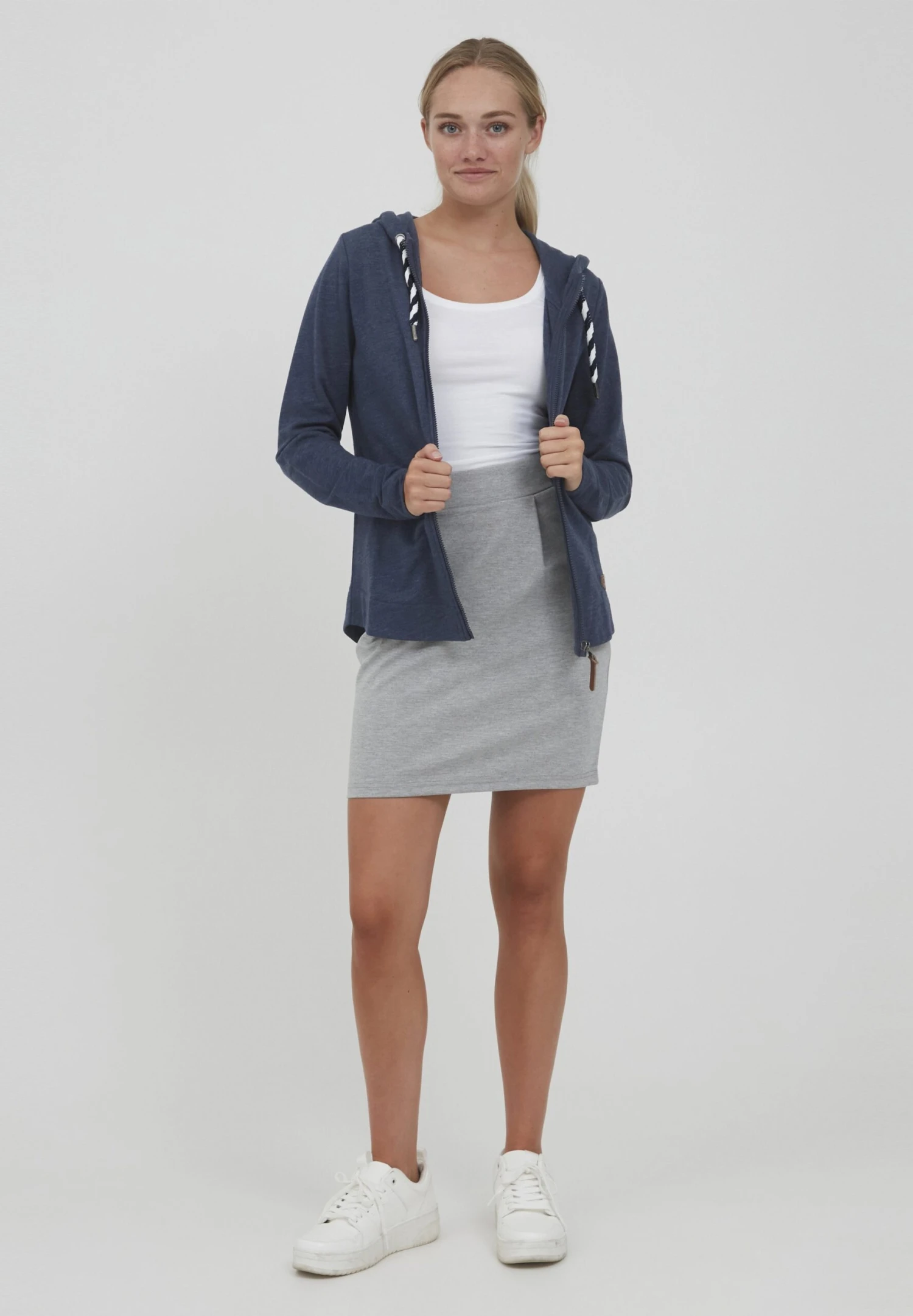 OXMO Oxwanda - Sudadera Con Cremallera - Ins Bl Mel 2 OXMO Oxwanda - Sudadera Con Cremallera - Ins Bl Mel - Imagen 2