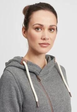 OXMO Oxvicky - Sudadera Con Cremallera - Grey Mel 9 OXMO Oxvicky - Sudadera Con Cremallera - Grey Mel -OXMO Tienda de ventas 761ea25070364f2c8439f1189396a991