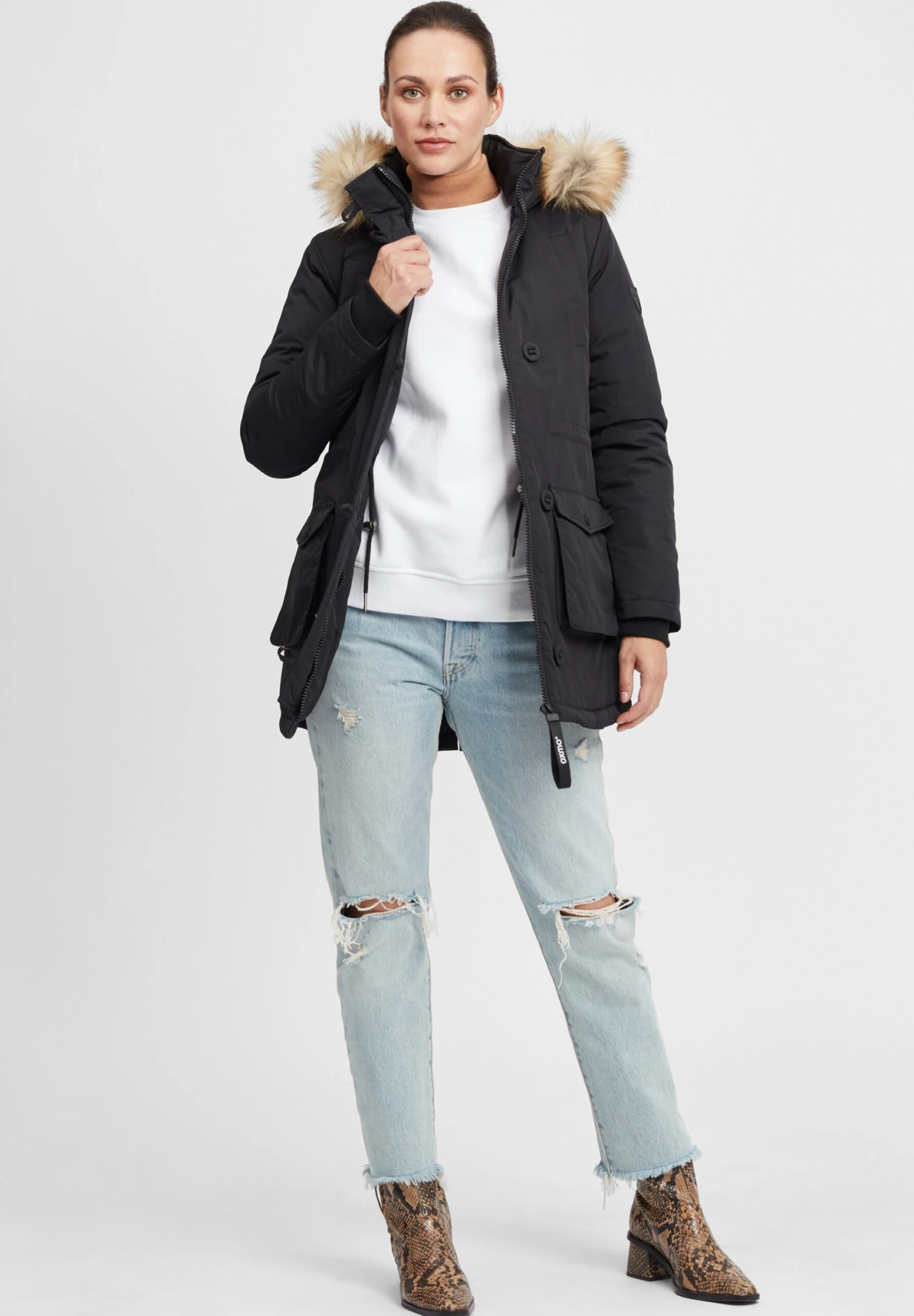 OXMO Oxacta - Abrigo De Invierno - Black 2 OXMO Oxacta - Abrigo De Invierno - Black - Imagen 2