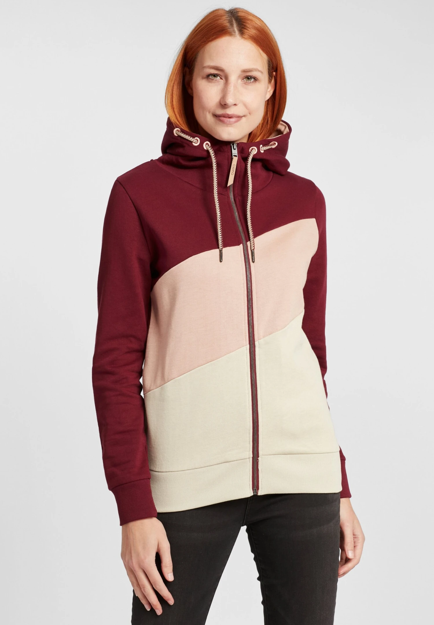 OXMO Oxaggi - Sudadera Con Cremallera - Wine Red 1 OXMO Oxaggi - Sudadera Con Cremallera - Wine Red