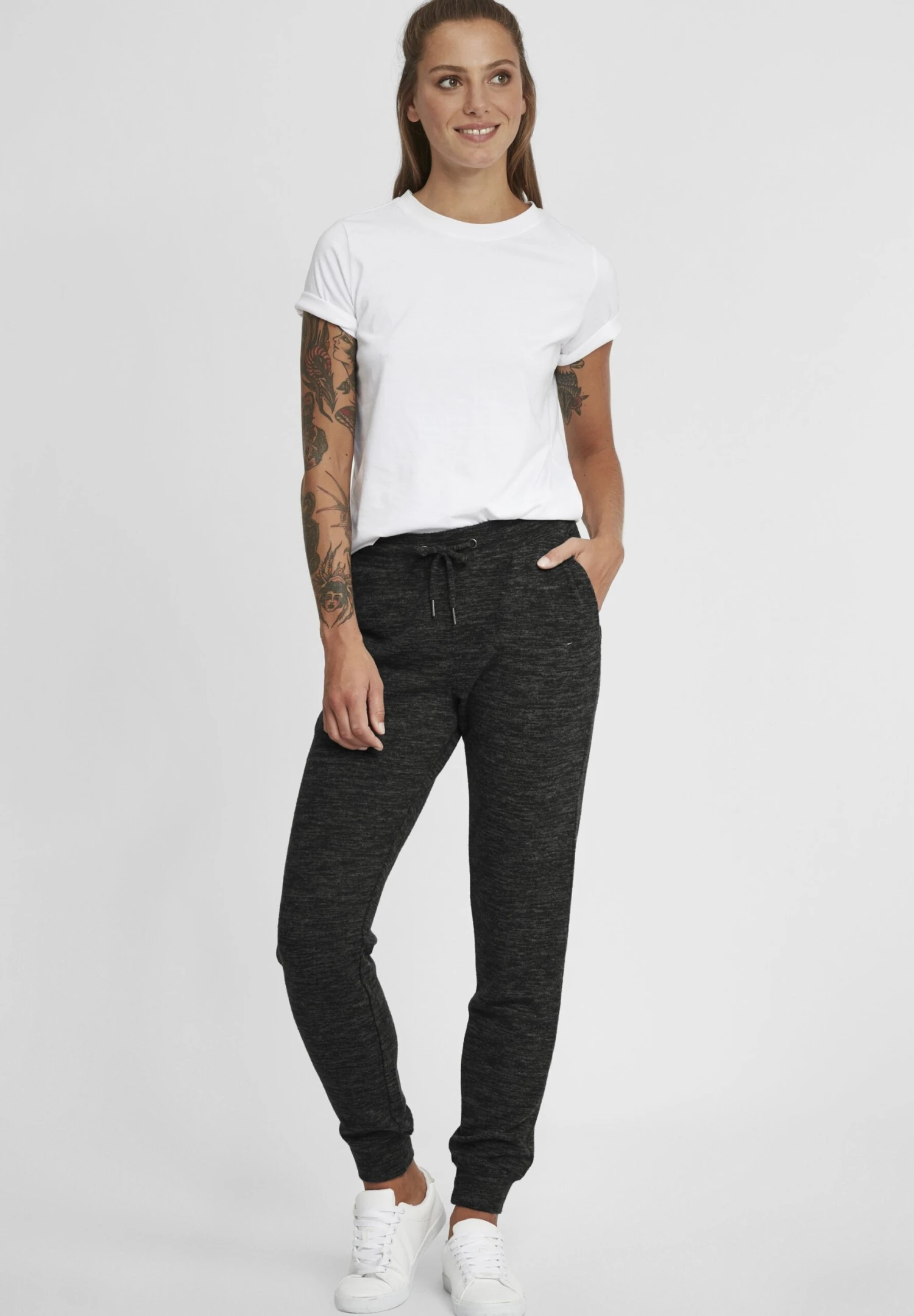 OXMO Oxbenita - Pantalones Deportivos - Dark Grey Melange 2 OXMO Oxbenita - Pantalones Deportivos - Dark Grey Melange - Imagen 2