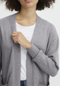 OXMO Oxritiana - Chaqueta De Punto - Mid Grey Melange -OXMO Tienda de ventas 8c94da98ec054e1080f8b3b02e5930e5