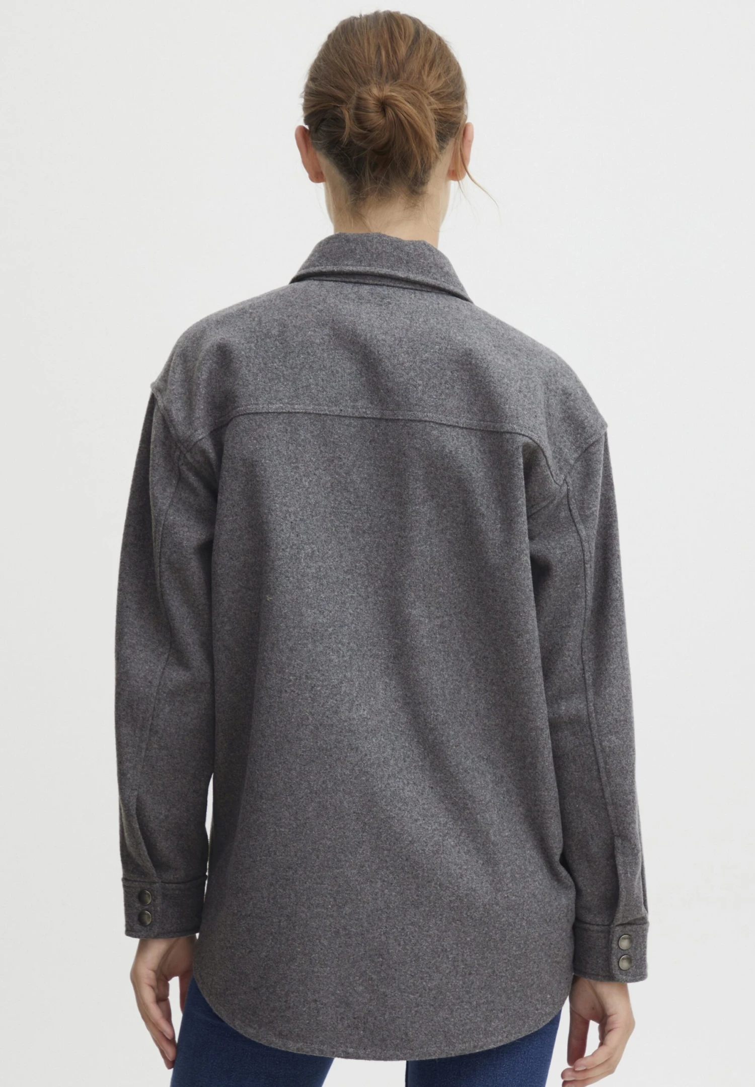 OXMO Valen - Chaqueta De Punto - Medium Grey Melange 3 OXMO Valen - Chaqueta De Punto - Medium Grey Melange - Imagen 3