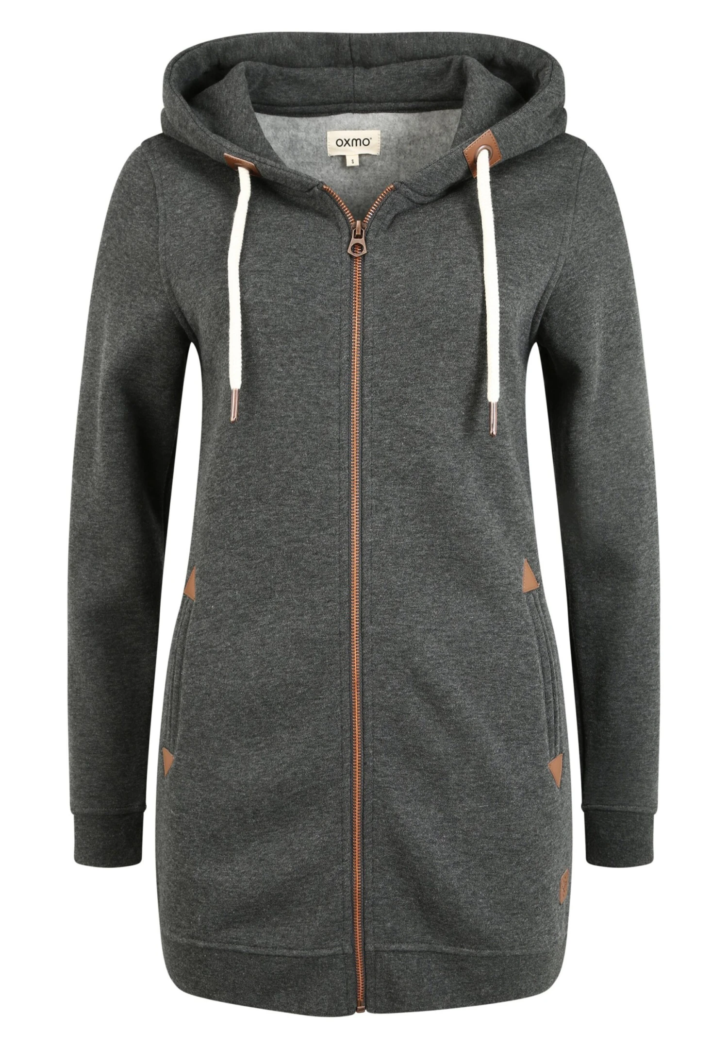 OXMO Oxvicky - Sudadera Con Cremallera - Dar Grey M 6 OXMO Oxvicky - Sudadera Con Cremallera - Dar Grey M - Imagen 6