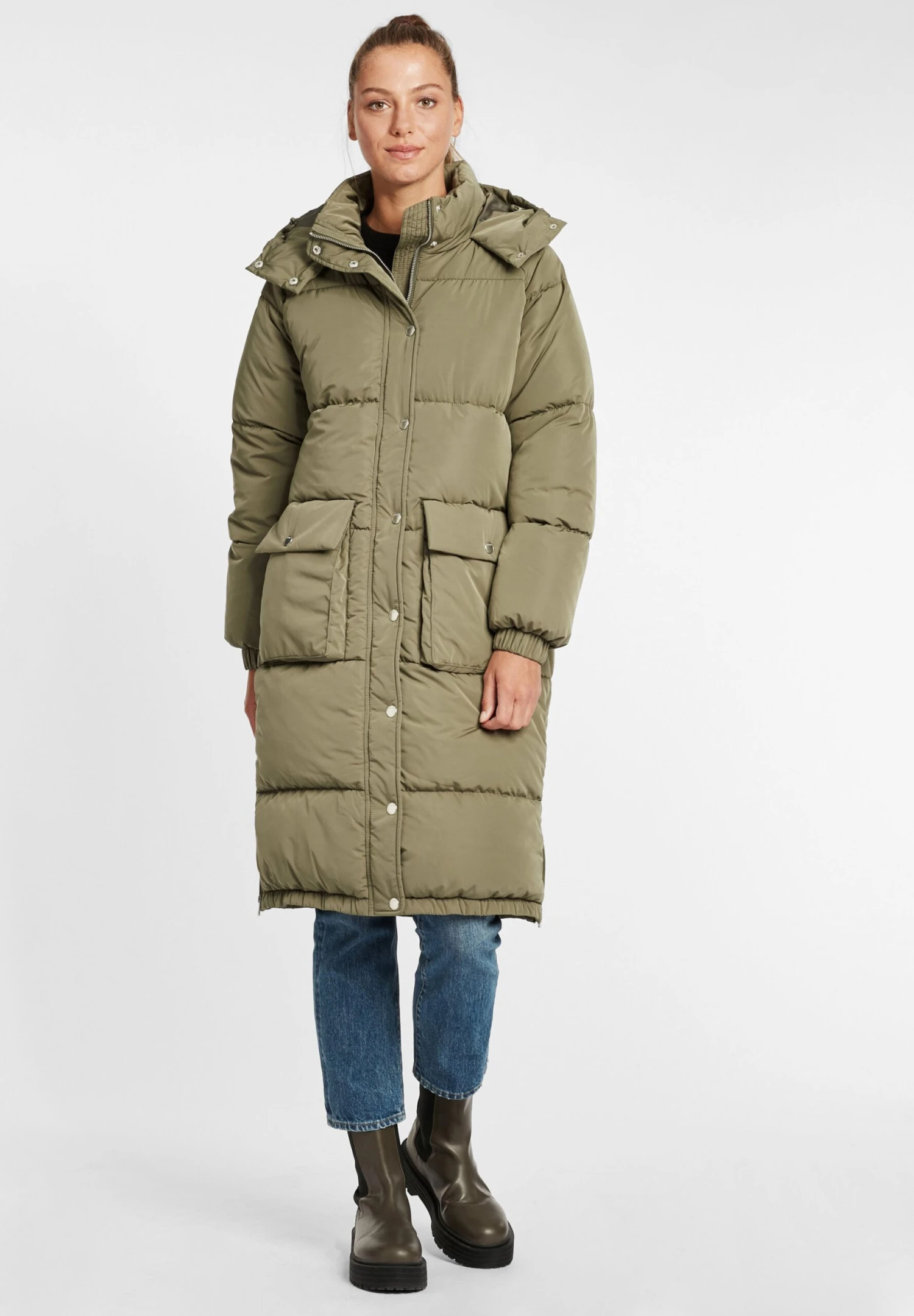 OXMO Oxalba - Abrigo De Invierno - Dusty Olive 1 OXMO Oxalba - Abrigo De Invierno - Dusty Olive