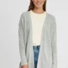 OXMO Oxgisele - Chaqueta De Punto - Light Grey Melange