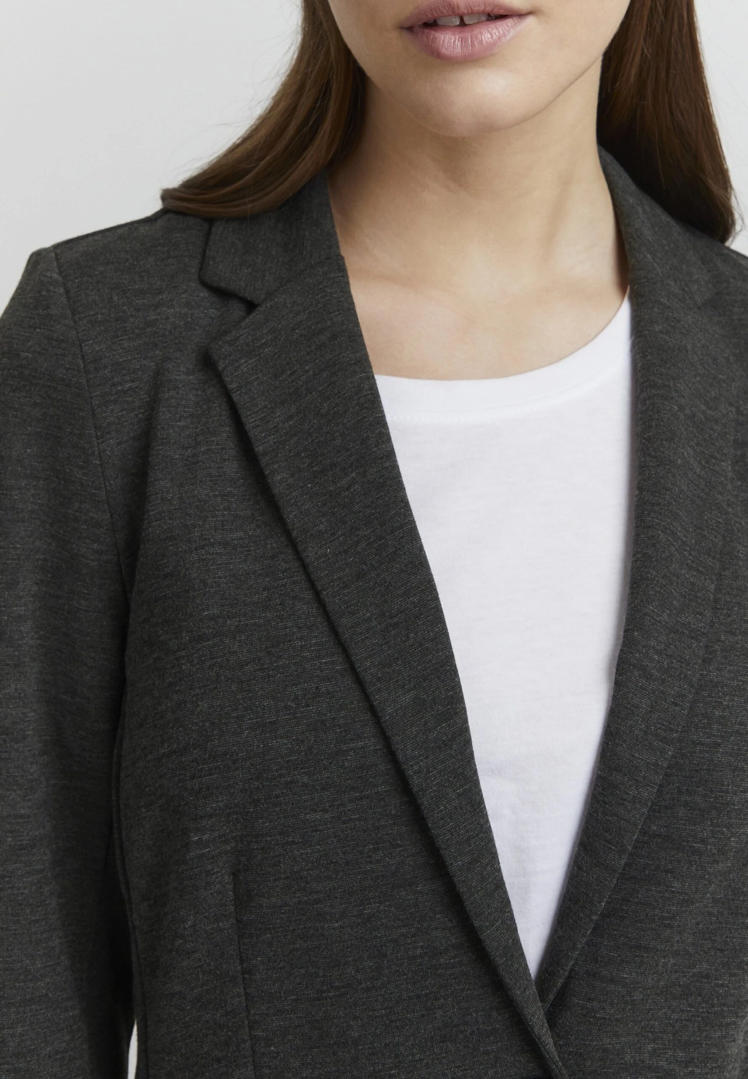 OXMO Aenne - Blazer - Medium Grey Melange 4 OXMO Aenne - Blazer - Medium Grey Melange - Imagen 4