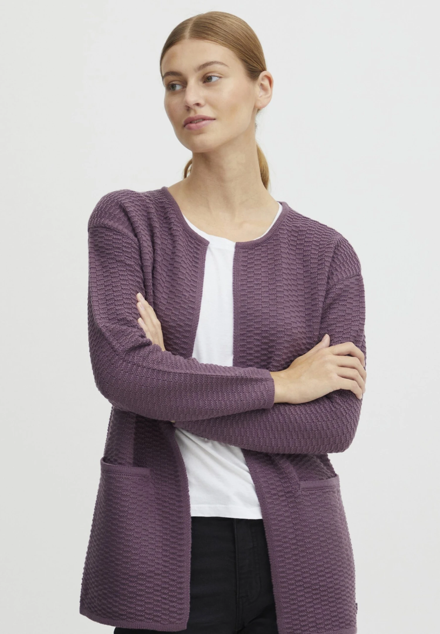 OXMO Oxmiline - Chaqueta De Punto - Grape Jam 1 OXMO Oxmiline - Chaqueta De Punto - Grape Jam