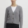 OXMO Oxnorene - Chaqueta De Punto - Mid Grey Melange