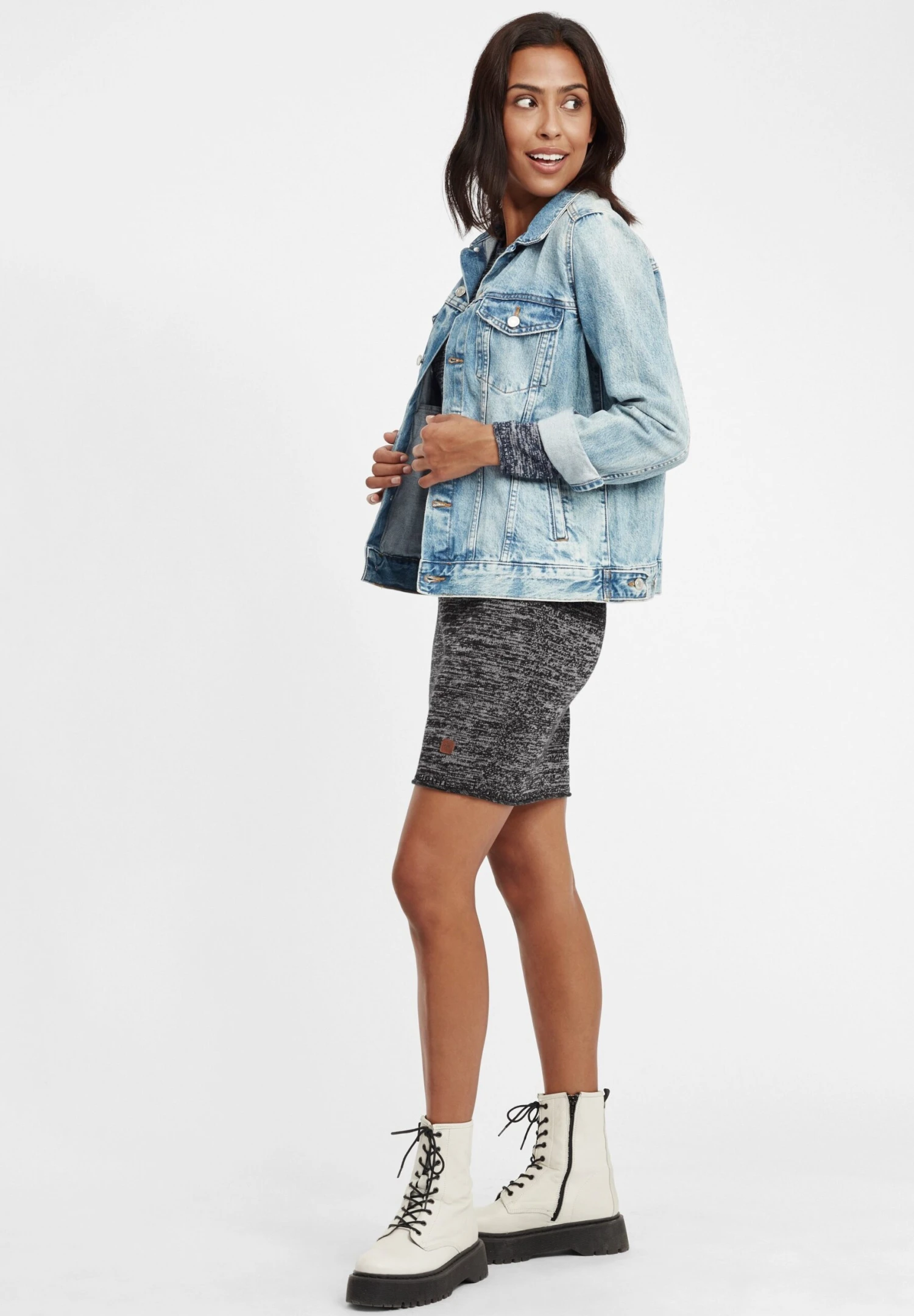 OXMO Oxdanielle - Vestido De Punto - Black 2 OXMO Oxdanielle - Vestido De Punto - Black - Imagen 2