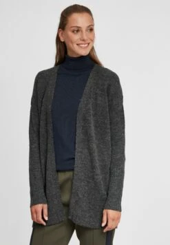 OXMO Oxgisele - Chaqueta De Punto - Dark Grey Melange
